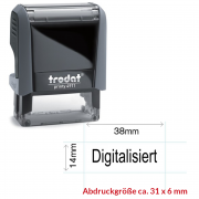 Trodat Printy 4911 "Digitalisiert" (Gehäuse grau)