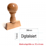 Holzgriffstempel "Digitalisiert"