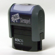 Volks-Stempel 10, Gehäuse grau-schwarz, Abdruck schwarz